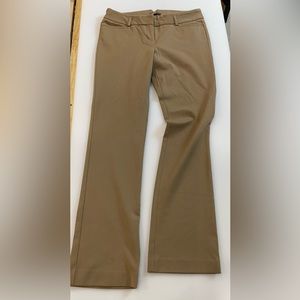 Tan office pant with stretch